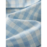DAIIIBABYYY  -  Blue Women's Shirts Slash Neck Off Shoulder Plaid Hot Girls Camisole Slim Fit Casual Sexy Short Blouses Trendy Female Crop Tops