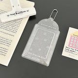 Daiiibabyyy Ins Shinny Idol Photo Frame Glitter Kpop Photo Card Holder Key Pendant Id Card Sleeve Credit Cover Stationery Cardcase 슬리브 포토카드