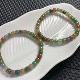 DAIIIBABYYY  -  7MM Natural Ocean Jasper Bracelet Gemstone Crystal Jewelry Bangle For Women Healing Bohemia Holiday Gift 1pcs