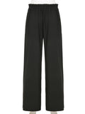 DAIIIBABYYY  -  Casual Solid Wide Leg Pants Basic Loose Mid-Waisted Straight Pants Women 2025 Spring Summer Fashion Streetwear Laides