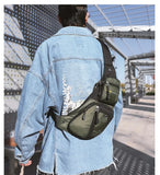 Daiiibabyyy  Portable Nylon Men Chest Bag Multi Compartment Large Capacity Shoulder Bag Adjustable Strap Multi Storage Pouch Outdoor Sports