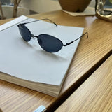 Daiiibabyyy  Fashion Style Men's Sun Glasses Oval Shape Anti-reflective Sunglasses Women Y2K Stylish Travelling Glasses for Women