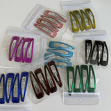 Daiiibabyyy  Korean retro jelly color triangular BB clip simple fashionable bangs side clip versatile hairpin set
