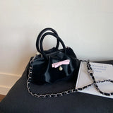 Daiiibabyyy  Women's New Handbags Pearl Solid Color Fashionable Simple Versatile Sweet Cute Korean Crossbody Bags Luxury Brand Shoulder Bags