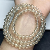 DAIIIBABYYY  -  6MM Libyan Meteorite Triple Circle Bracelet For Women Men Love Gift Crystal Beads Strands Jewelry Gift 1PCS