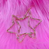 Daiiibabyyy  Y2K Accessories Rainbow Crystal Star Big Earrings Korean Fashion Earrings for Women Punk Jewelry Egirl Earrings Bohemia Cute
