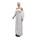 Daiiibabyyy  Elegant Jumpsuits & Rompers for Woman 2025 New Summer Off the Shoulder Wide Leg Loose Fashion Birthday Party Overalls Outfits
