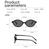 DAIIIBABYYY  -  Sexy Small Oval Leopard Sunglasses Women Lovely Ins No Makeup Plain Glasses Frame Men Eyewear Cute Decorative Computer Glasses