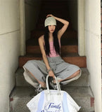 DAIIIBABYYY  -  Korean Designer Strap Beanies Caps for Women Summer and Autumn Thin Hollow Breathable Versatile Sweet Retro Knitted Hats