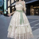 DAIIIBABYYY  -  Lolita Summer Set Sweet Sweet Sweet Flower Flower Sling Dress Summer Summer Sunscaler