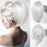 Daiiibabyyy  Synthetic Messy Bun Hair Piece Scrunchies for Women Straight Chignon Ponytail Clip in Hair Extensions Tousled Updo