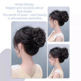 DAIIIBABYYY  -  Synthetic Women's Wig - Scrunchie-style Lazy Flower Bud Bun, Fashionable, Natural and Fluffy Wig Hairpiece.