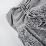 DAIIIBABYYY  -  Y2k Aesthetic Lace Flower Patchwork Mini Skirts Women High Waist Irregular Skirt Summer Streetwear Grunge Fairy Bandage Faldas