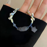 DAIIIBABYYY  -  Vintage Blue Star Cat Weaving Bracelet