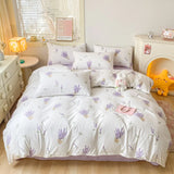 DAIIIBABYYY  -  A-class mother and baby cartoon washed cotton four piece set for bed, ins style bed sheets, duvet covers, dormitory duvet