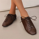 DAIIIBABYYY  -  Summer new British Style Women's Big Size 48  Shoes Cross Lace-up derby Flat bottomed leisure Shoes