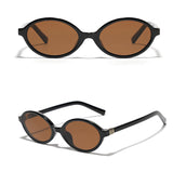 Daiiibabyyy  New Sunglasses for Men Oval Retro Sun Glasses Women and Transparent Glasses Frame