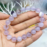 DAIIIBABYYY  -  Natural Purple Agate&Cinnabar Bracelet Gemstone Crystal Jewelry Bangle For Women Healing Bohemia Holiday Gift 1pcs 10MM
