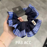 Daiiibabyyy  Elegant Ballet Satin Surface Wide Scrunchie Hair Band For Women Girls Sweet Hair Ornament Rubber Band Fashion Hair Accessories