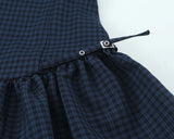 Daiiibabyyy  autumn new women's fashion elegant style round neck sleeveless plaid layered decorative short dress