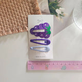 DAIIIBABYYY  -  3pc Fashion Cartoon Cute Fruit BB Hairpin Hair Clips for Women Girls Childs Gift Hair Accessories Party Holiday Ornament