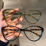 DAIIIBABYYY  -  Y2K Cat Eye Reading Glasses for Women Anti Blue Light Cat Eye Frame Spectacles Computer Eyeglasses Plain Eyewear Face Decor