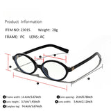 Daiiibabyyy  New Sunglasses for Men Oval Retro Sun Glasses Women and Transparent Glasses Frame