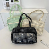 Daiiibabyyy  Ladies' Shoulder Bags Simple Solid Color Versatile Japanese Anime Kpop Tote Bag Large Capacity Luxury Brand New Handbag For Girl