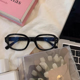 Daiiibabyyy  Vintage Fashion Computer Glasses Frame Women Men Anti Blue Light Red Korean Square Eyewear Glasses Optical Spectacle Eyeglass