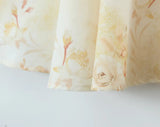 Daiiibabyyy  Sexy Wood ears V neck Light Yellow Floral Print Ruffles Strap Sling Dress Summer Woman Ruffles Hem Midi Dresses Robe Vestidos