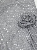 Daiiibabyyy  Solid Spliced Appliques Slimming Folds Dresses for Women Strapless Backless Sleeveless High Waist Sequins Dress Female New