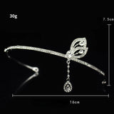 Daiiibabyyy New Fashion Princess Crystal Pendant Headband Women Girls Bridal Prom Crown Wedding Party Accessiories Hair Jewelry