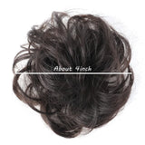 Daiiibabyyy  LUPU Messy Bun Hair Piece Wavy Curly Scrunchies Synthetic Chignon Ponytail Hair Extensions