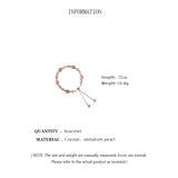 DAIIIBABYYY  -  Pink Irregular Imitation Baroque Pearl Chain Bracelets for Women Purple Crystal Beaded Adjustable Bracelets Bangles Hand Jewelry
