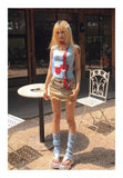 DAIIIBABYYY  -  Streetwear Print Fruit Tank Tops Women Clothes Sleeveless Tshirts Korean Fashion Summer Tops Y2k Slim Zipper Tanks Chic