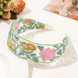DAIIIBABYYY  -  Elegant Chiffon Embroidery Flower Hairband For Women Sweet Hair Decorate Headband Hair Hoop Band Turban Fashion Hair Accessories