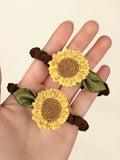 Daiiibabyyy  2pcs sunflowers hair rope hair rings, fixed hair and ponytail, suitable for thick hair thin hair, suitable for women and girls,