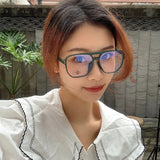 DAIIIBABYYY  -  Fashion Square Double Bridges TR90 Women Glasses Frame Clear Anti-Blu-Ray Eyewear Retro Men Optical Frame Computer Goggles