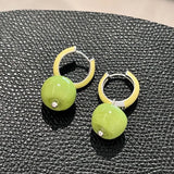 Daiiibabyyy  Fruit drip glaze earrings 2025 new ins personality niche design earrings