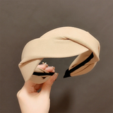 Daiiibabyyy  New Fashion Women Headband Wide Side Braided Hairband Solid Color Turban Hair Hoop Headwear Adult Hair Accessories
