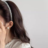 Daiiibabyyy  Korean Style Hair Hoop for Women Luxury Crystal Hairband Rhinestones Transparent Headband Female Hair Accessories