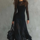 Daiiibabyyy  Spring New Arrival Fashion Elegant Casual Lace Spliced Slim-Fit Dress With Charming Design for Trendy Ladies