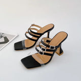 Daiiibabyyy  Women's Summer High Heel Sandals Sexy Women Pumps  Buckles Pumps Peep Toe Super High Heels Rome Style Pumps Mature Lady Shoes