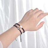DAIIIBABYYY  -  Natural Moonstone Obsidian Bracelets Minimalist Fidget Bracelet Handmade Cute Black White Cat Bracelet Jewelry Party Accessories