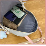 Daiiibabyyy  Ita Backpack Autumn High-capacity Canvas School Bag Transparent Preppy Style Girls Rucksack Teenage Display Bolsa Mujer Сумка
