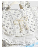 Daiiibabyyy  Student's Schoolbag Korean Version Kawaii Fashion Bag Lace Bow Backpack Cloth Bag Sweet Style Teenage Girls Backpack College Bag