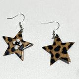 Daiiibabyyy  Y2K Jewelry Leopard Star Drop Earrings Cool Accessories for Women Cross Earrings Punk Grunge Rock Gothic Aesthetic