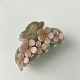 Daiiibabyyy  7.2cm Pink Flower Acetate Hair Claw Clip Rhinestone Butterfly Hair Clip for Women Girls Y2K Fashion Hair Accessories