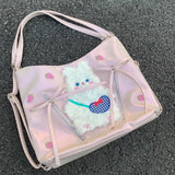 Daiiibabyyy  Rabbit Strawberry Shoulder Bag Large Capacity Tote Bolsos Mujer Y2K Sweet Cool Girls Sac Femme Bags for Woman Original Bolso