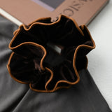 DAIIIBABYYY  -  Fashion Winter Headwear Black Velet curled edge Scrunchies for Hair Lady Elegant Hair Ties Elastic Hair  Bands Hair Accessories